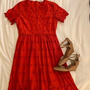 Coral Madewell eyelet dress size 10